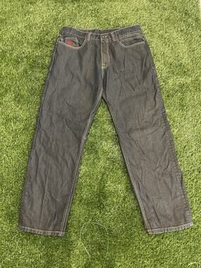 Eight 732 Vintage Y2K Baggy Jeans Men’s 38x34 Dark Wash Embroidered Hip Hop